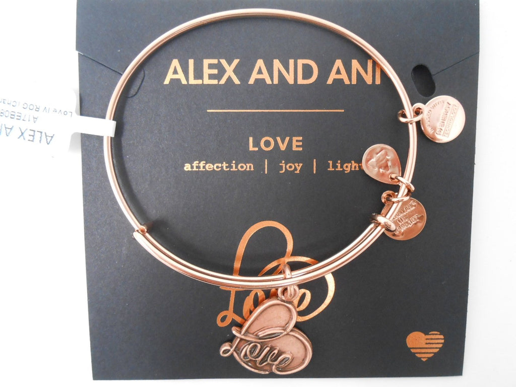 Alex and Ani Womens Path of Symbols - Love IV Charm Bangle
