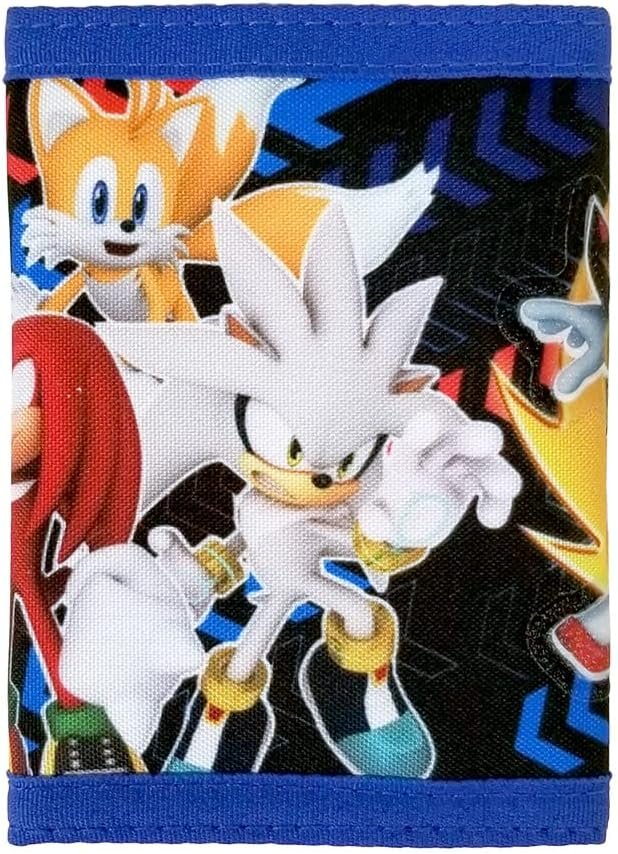 Sonic the Hedgehog Team Trifold Nylon Walletn, Water Resistant