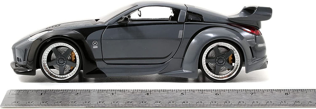 Jada Toys Fast & Furious 1:24 D.K.'s Nissan 350Z Die-cast Car, Toys for Kids and Adults, Grey and Black (97172)