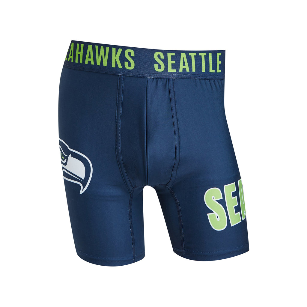 Seattle Seahawks Mens Boxer Briefs NFL Performance Active Underwear M-2X