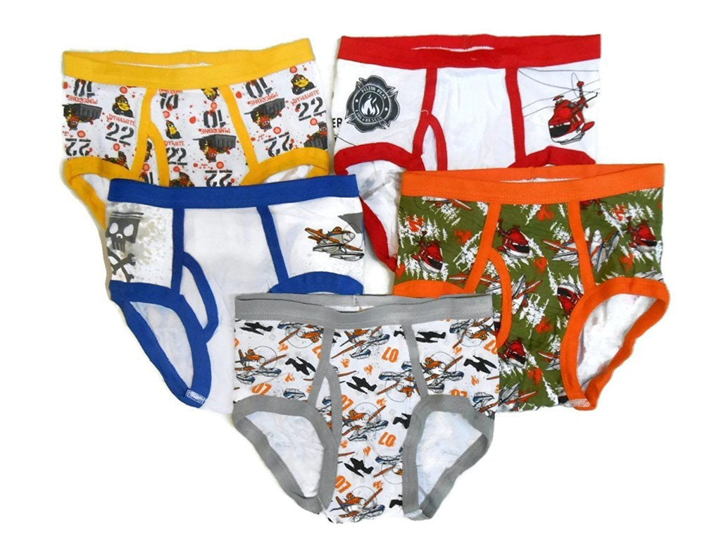 Disney Planes Little Big Boys' 5-Pack Assorted Briefs, Size 4-6 yrs