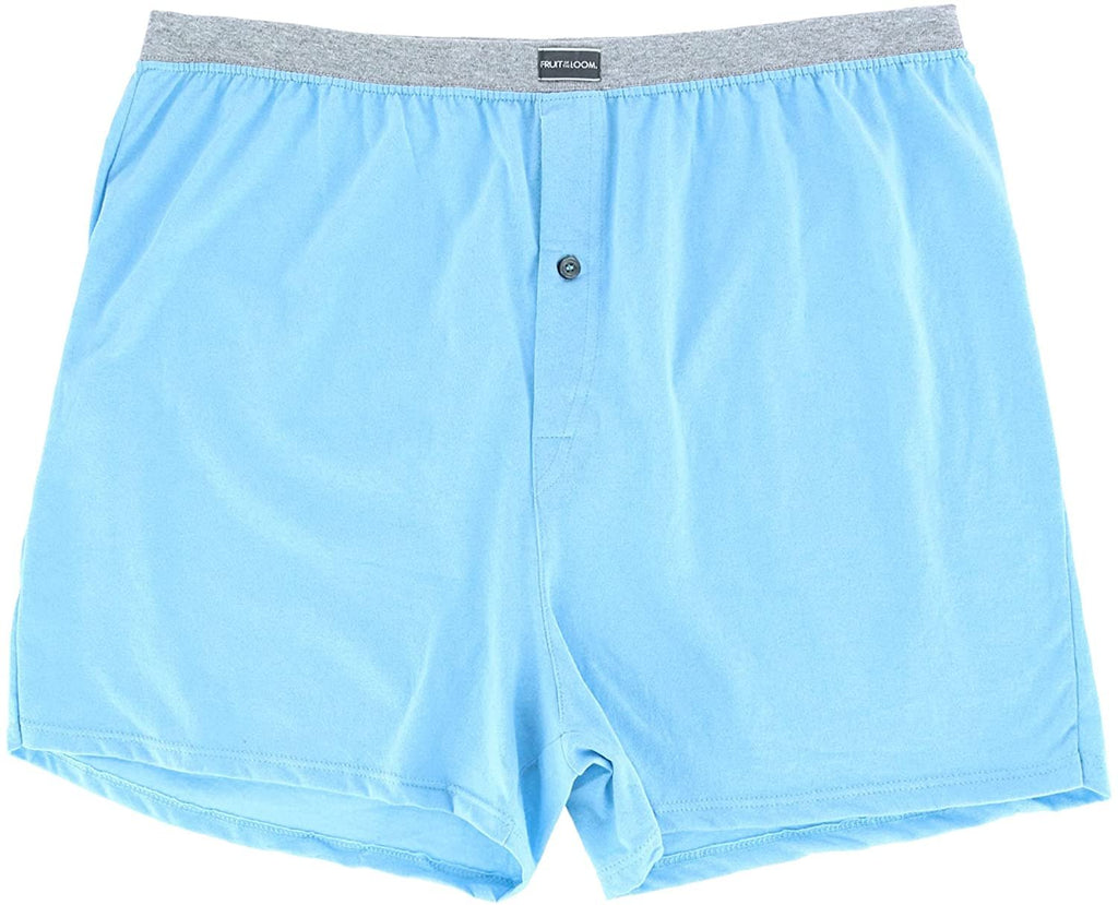 Fruit Of The Loom Mens Big Knit Boxers 4 Pack, 2XL, Assorted