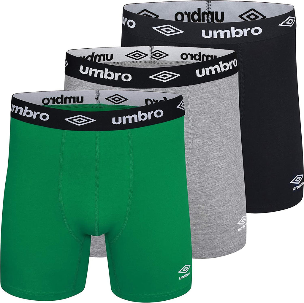 Umbro Mens Boxer Briefs Breathable Cotton Underwear for Men - 6 Pack Cotton Stretch Mens Underwear