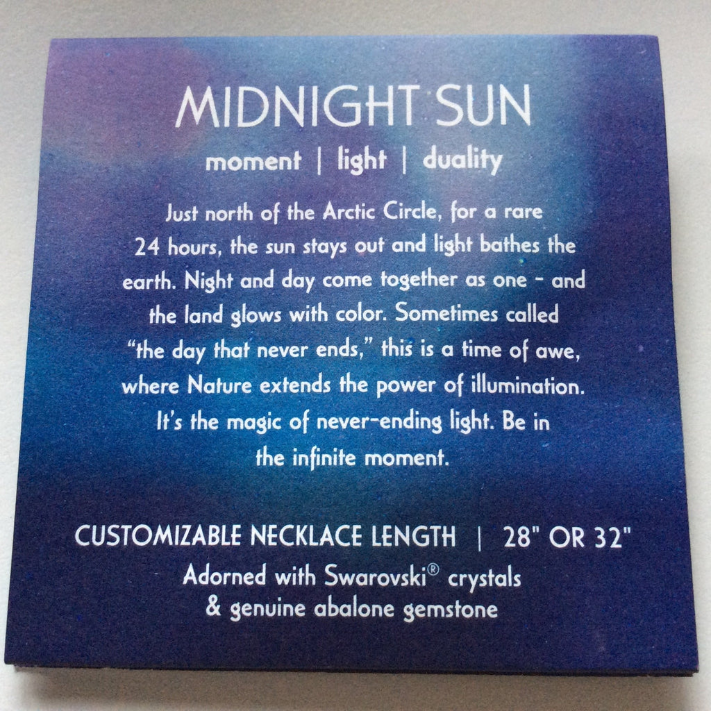 Alex and Ani Midnight Sun Necklace Rafaelian Gold Tag Box Card