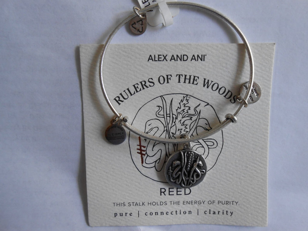 Alex and Ani REED Rulers of the Woods Expandable Bracelet Rafaelian Silver NWTBC