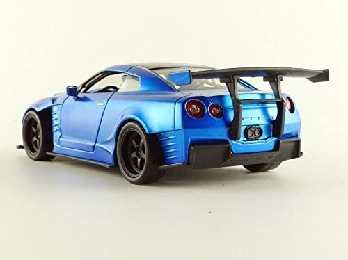Jada Toys Fast & Furious 1:24 2009 Brian's Nissan GT-R R35 Ben Sopra Die-cast Car, Toys for Kids and Adults Blue