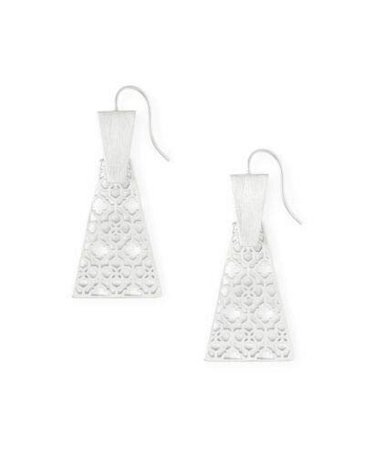 Kendra Scott Keerti Filigree Dangle Earrings in Bright Silver