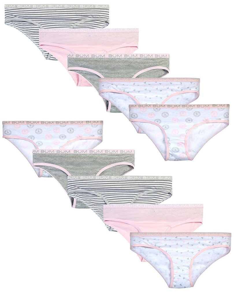 B.U.M. Equipment Girls Bikini Underwear (10 Pack)