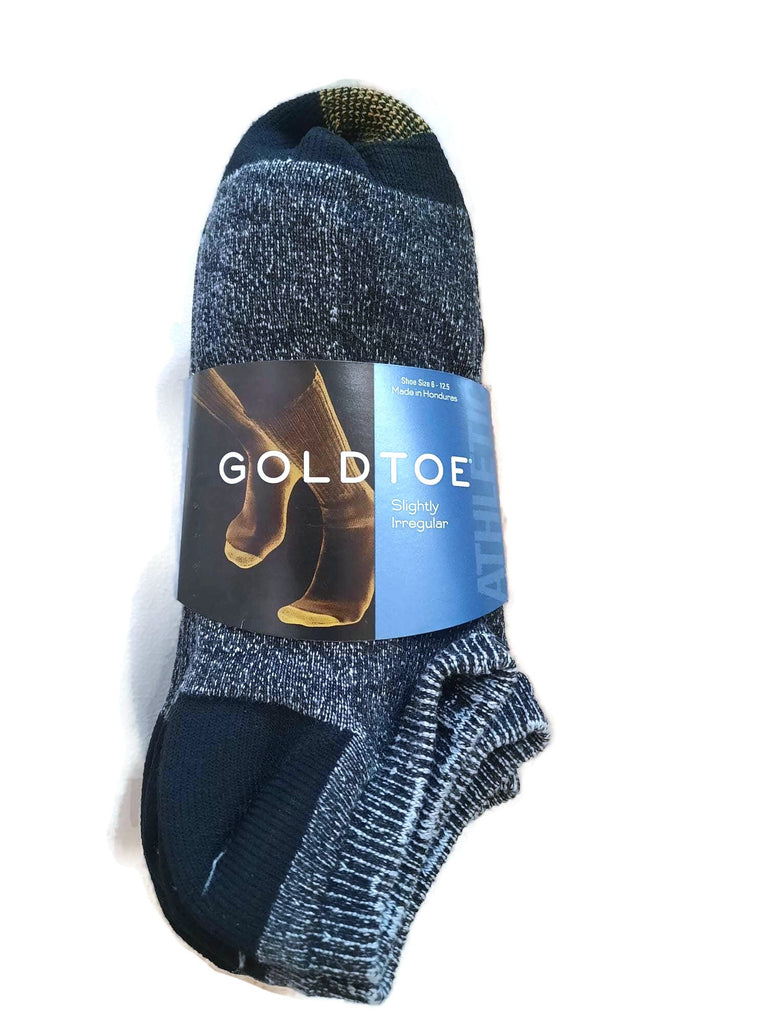 Gold Toe Men's Socks No Show 6-Pack Liner Breathable Soft Cotton Blend Slightly Irregular Slightly Irregular