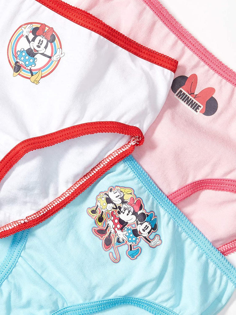 Disney Girls' Minnie Mouse Underwear Multipacks, Dots 10pk, 8