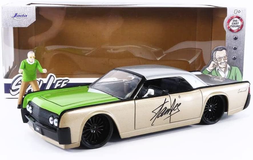 Jada Toys Stan Lee 1:24 1963 Lincoln Continental Die-cast Car & Figure, Toys for Kids and Adults