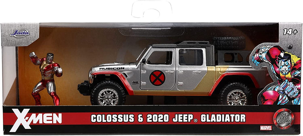 Marvel 1:32 2020 Jeep Gladiator Die-cast Car with Colossus Figure, Toys for Kids and Adults