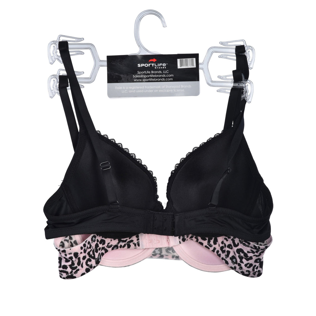 essie Women's Bras Full Coverage Lace 2-Pack Nylon/Spandex Underwire Molded
