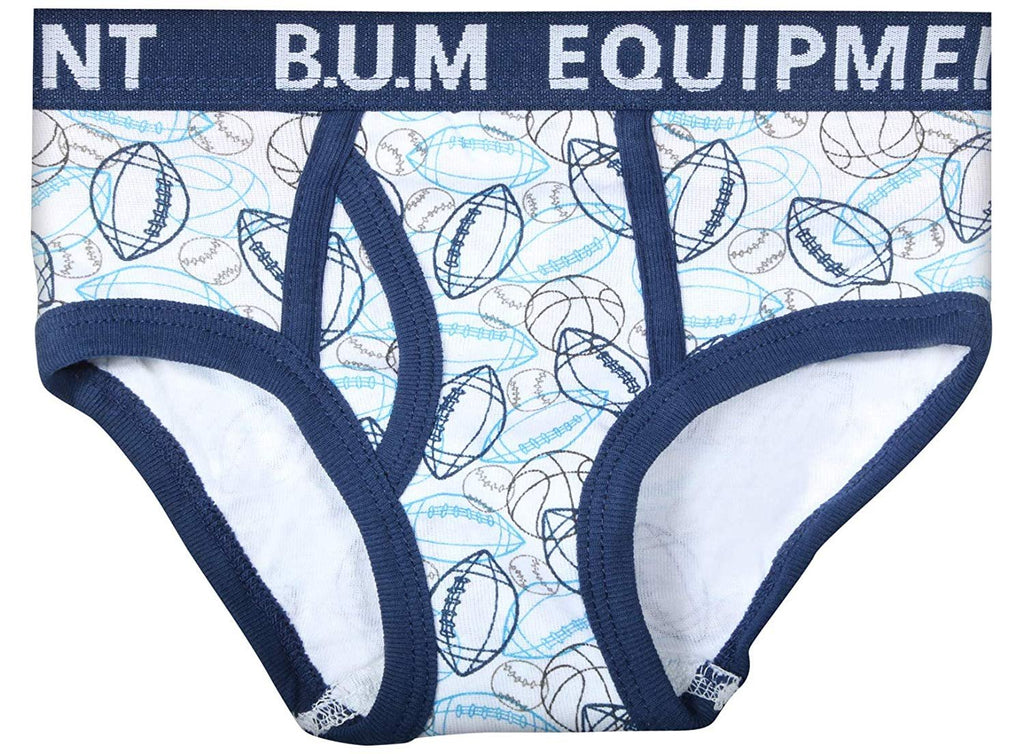 B.U.M. Equipment Toddler and Little Boys' 6 Pack Underwear Briefs, Solids and Prints