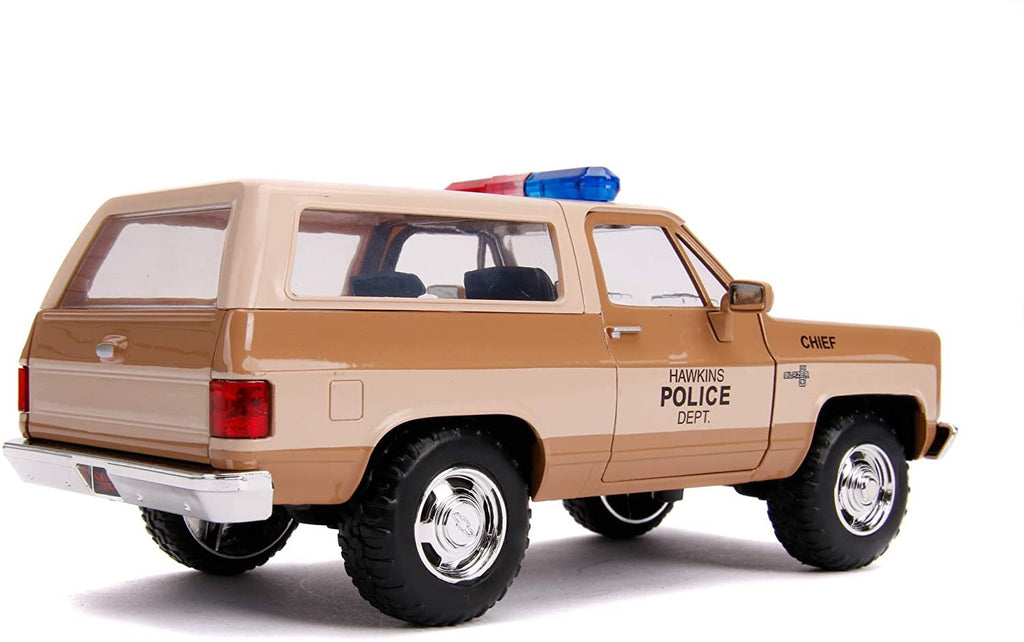 Jada Toys Stranger Things Hollywood Rides 1980 Chevy Blazer 1:24 Scale Die-Cast Metal Vehicle with Badge, Multi-Colored (JA31111)