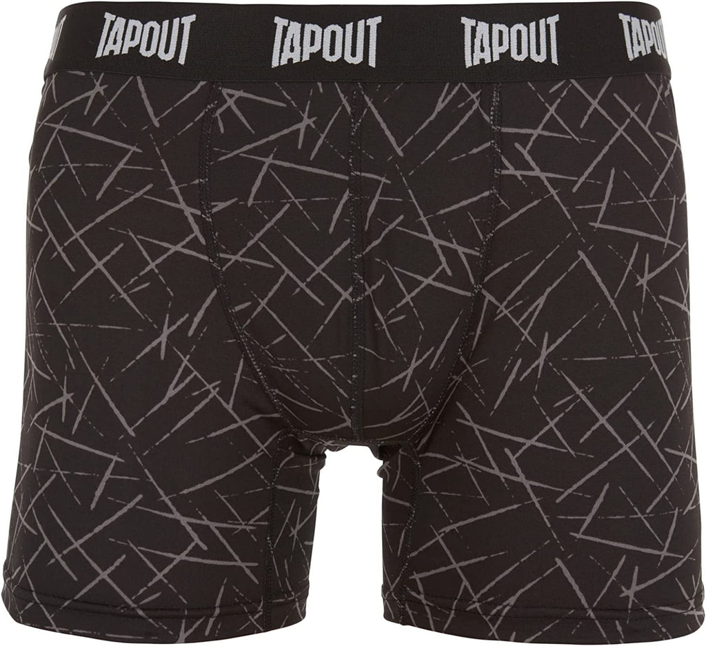 Tapout Mens Performance Boxer Briefs - SPORTY FIT Short Leg 6-Pack Mystery Colors Stretch Underwear Breathable No Fly (S-5X)