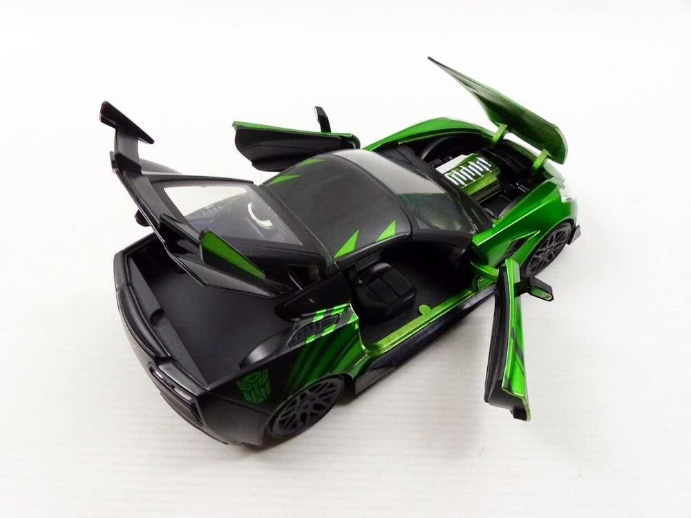 Jada Toys Metals Transformers Chevy Corvette Crosshairs Diecast Vehicle Green, 1:24 Scale