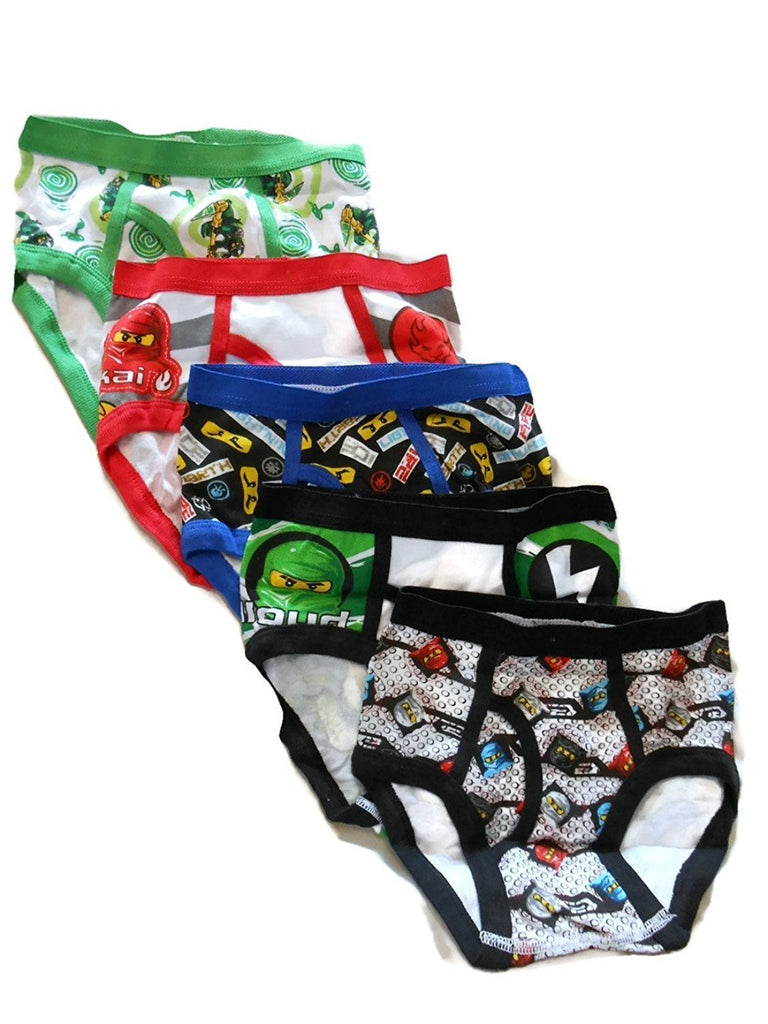 Handcraft Little Boys' Lego Ninjago  Brief (Pack of 5)