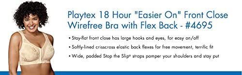 Playtex Women's Plus Size Front-Close Bra with Flex Back