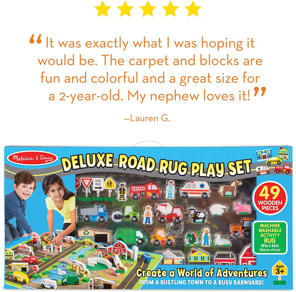 Melissa & Doug Deluxe Road Rug Play Set