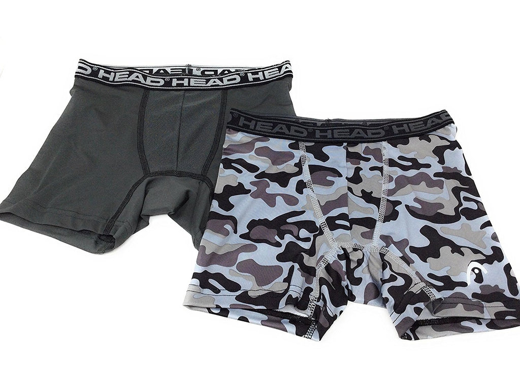 HEAD Boys Performance Boxer Briefs 2-Pack S-XL Polyester/Spandex Underwear