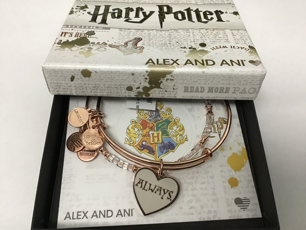 Alex and ANI Harry Potter Bangle Bracelet Rose Gold/Always One Size