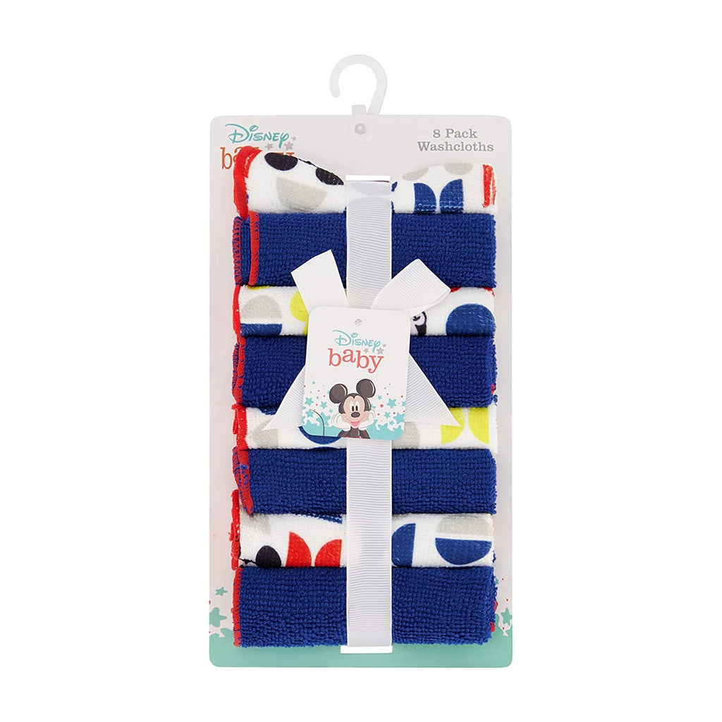 Cudlie Disney Baby Washcloths with Nursery Characters | 8 Pack of Kids Washcloths for Bath | Baby Shower Gifts and Baby Stuff for Newborns