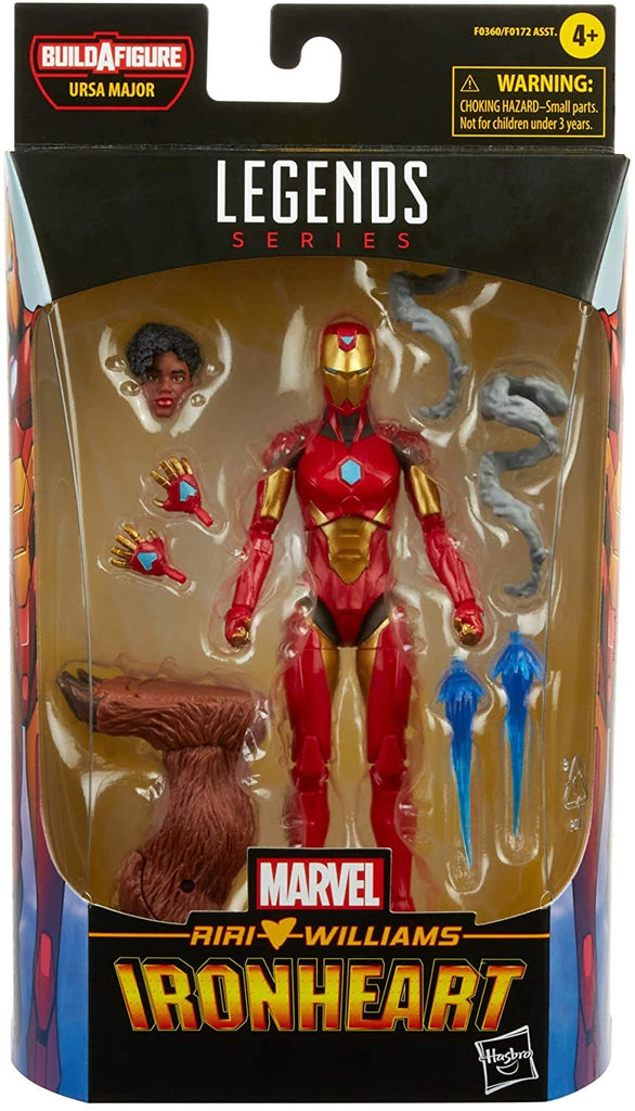 Hasbro Marvel Legends Series 6-inch Ironheart Action Figure Toy, Premium Design and Articulation, Includes 5 Accessories and 1 Build-A-Figure Part, Red,gold