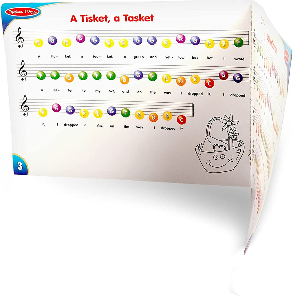 Melissa & Doug Learn-To-Play Piano With 25 Keys and Color-Coded Songbook