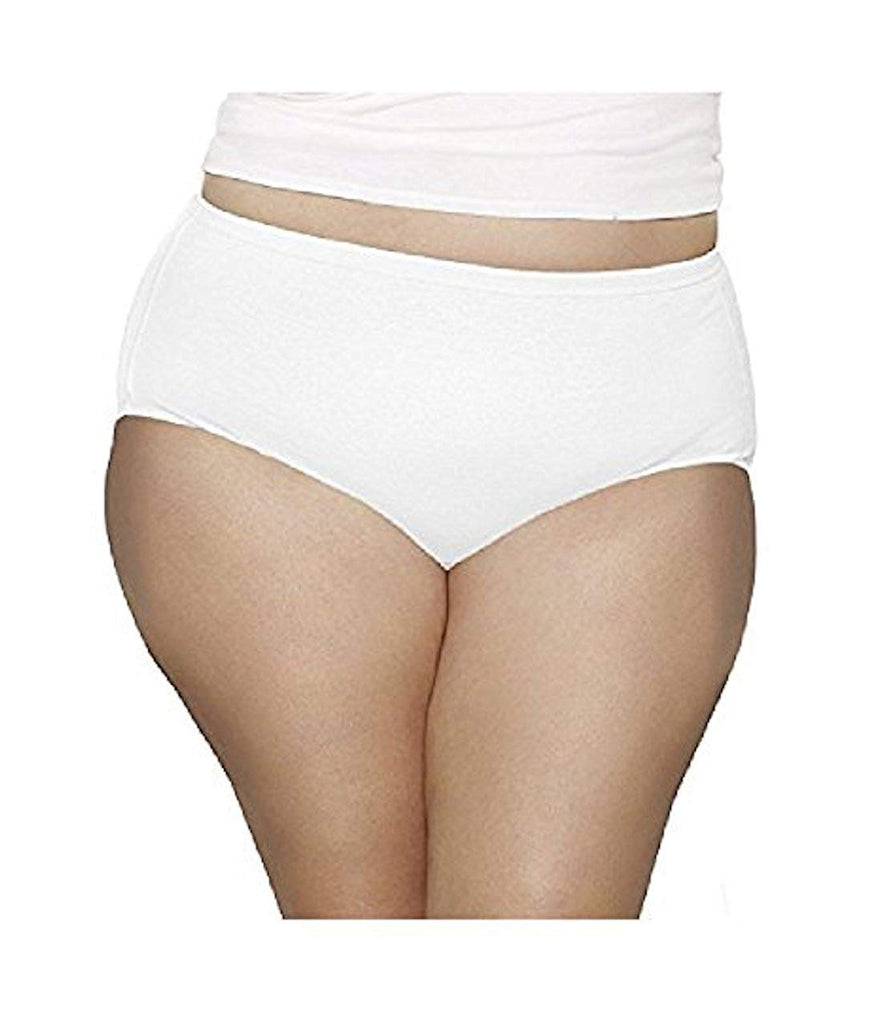 Fruit Of The Loom Women's Fit For Me Plus Size 100% Nylon Briefs (Value Packs)