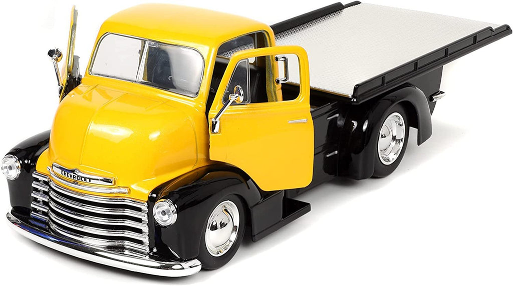 Jada Toys Just Trucks 1952 Chevy COE Flatbed Die-cast Car Yellow/Black, Toys for Kids and Adults (33848)