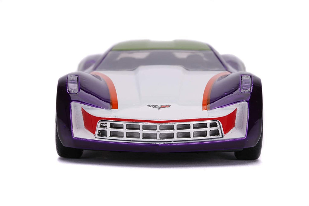 Jada Toys DC Comics 1:32 The Joker's 2009 Chevy Corvette Stingray Die-cast Car, Toys for Kids and Adults