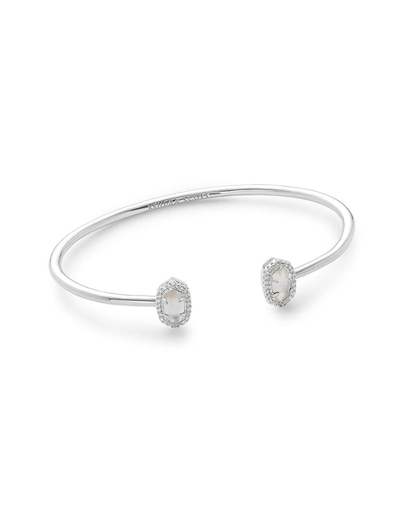 Kendra Scott Calla Cuff Bracelet Silver Ivory Mother of Pearl