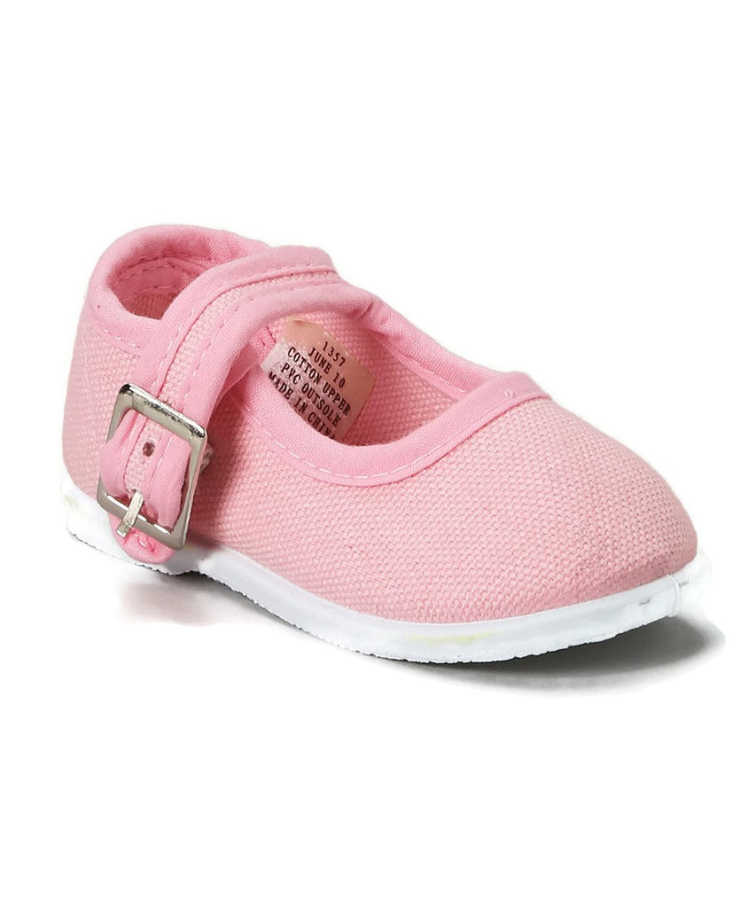 MARY JANES CANVAS SHOES Buckle Girls Infant Toddler 1-10 Red, Pink, Denim, White