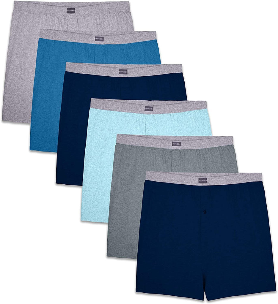 Fruit of the Loom Men's Tag-Free Boxer Shorts (Knit & Woven)