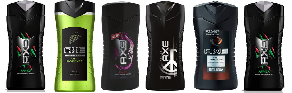 AXE Men's Shower Gel Body Wash Random Flavors 250ml (6-Pack)