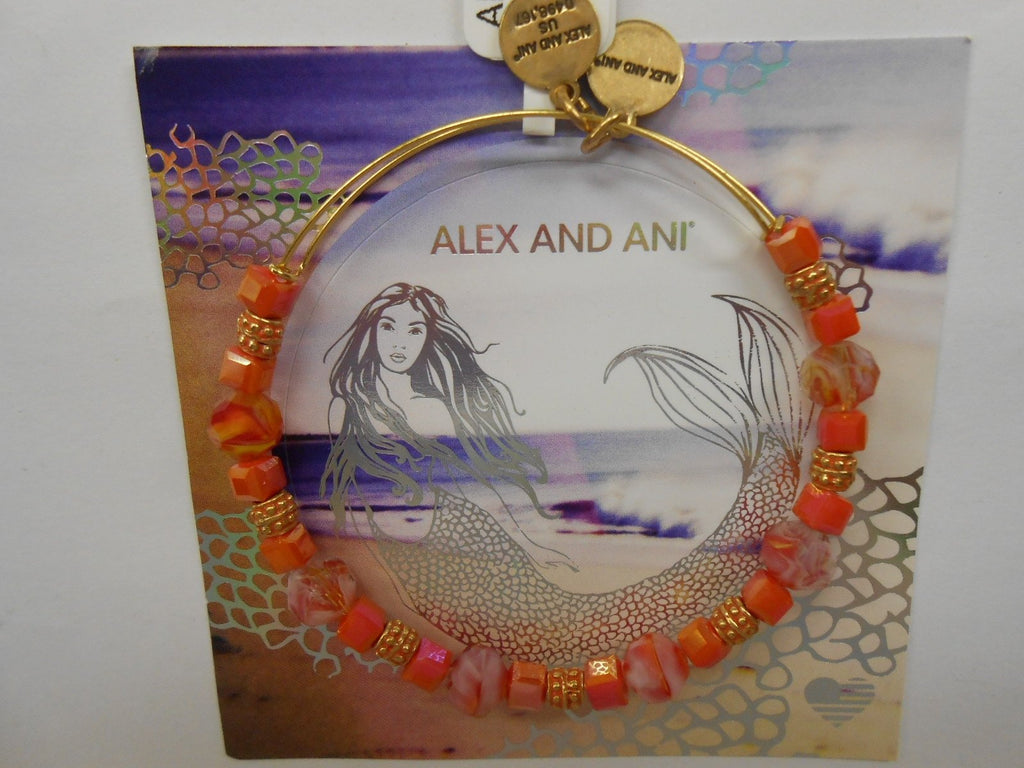 Alex And Ani Coral Mango Expandable Bangle Bracelet Rafaelian Gold
