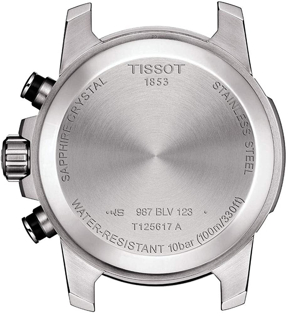 Tissot Men's Supersport Chrono Swiss Quartz Stainless Steel Strap, Grey, 22 Casual Watch (Model: T1256171105100)