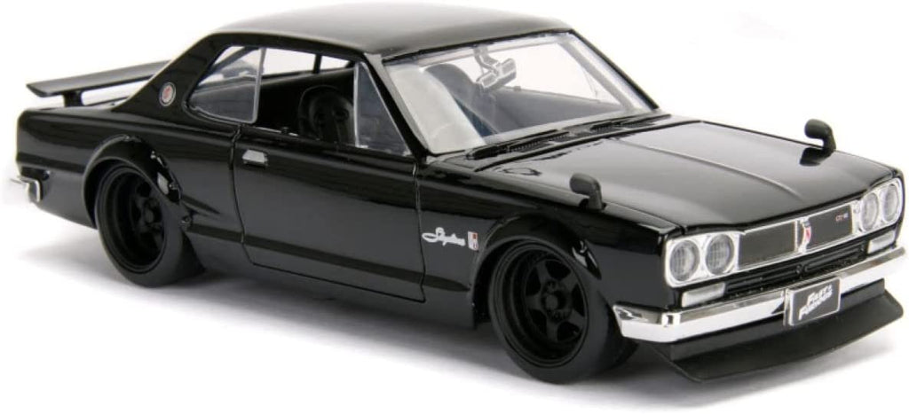 Jada Toys Fast & Furious 1:24 Brians's Nissan Skyline 2000 GT-R Die-cast Car, Toys for Kids and Adults (JA99686) , Black