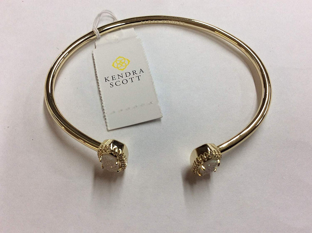 Kendra Scott Calla Cuff Bracelet in Gold and Iridescent Drusy