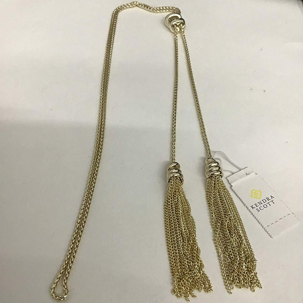 Kendra Scott Presleigh Love Knot Y Necklace in Bright Silver