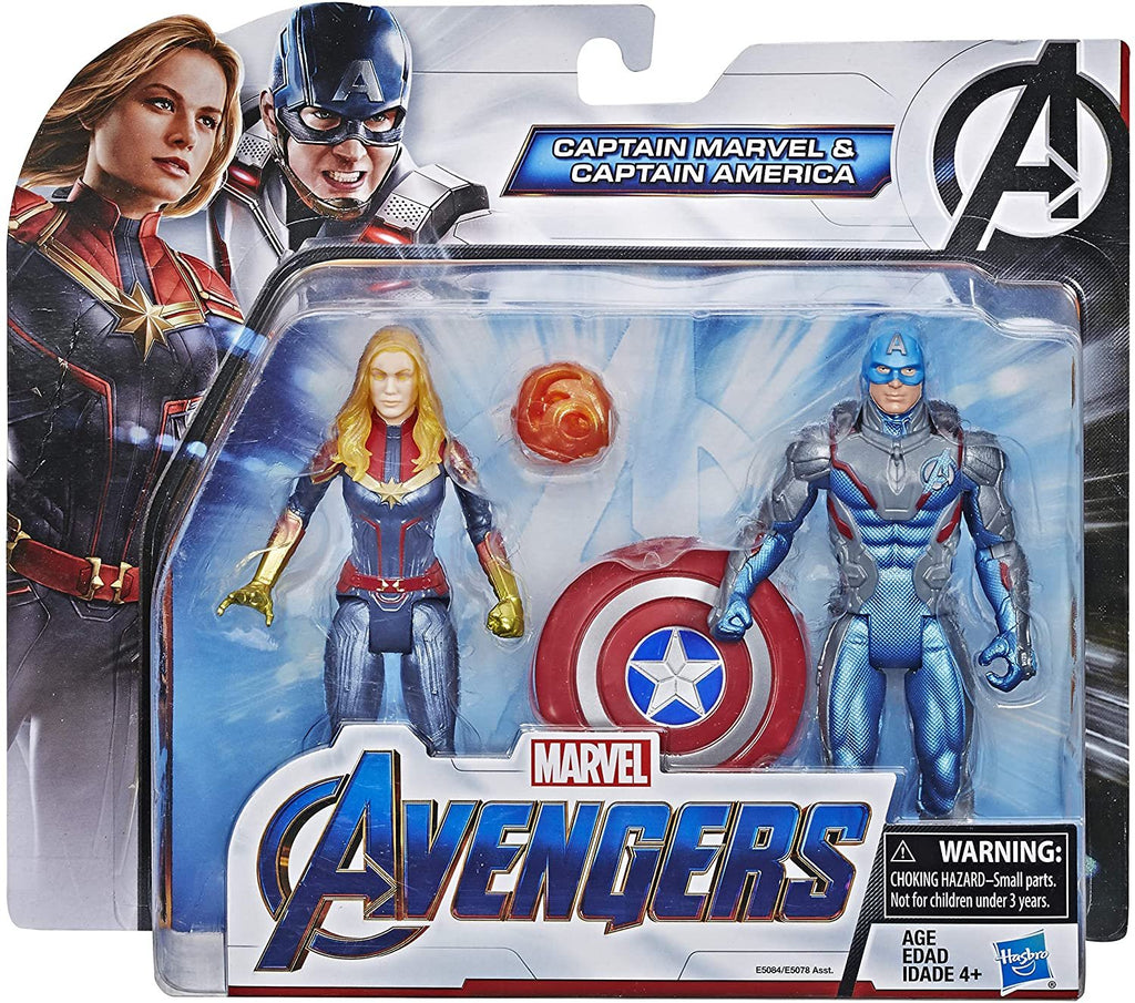 Avengers Marvel Endgame Captain America & Captain Marvel 2 Pack Characters from Marvel Cinematic Universe Mcu Movies