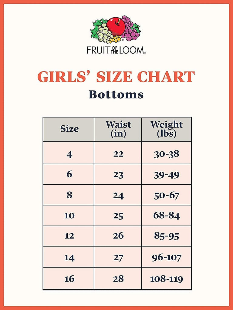 Fruit of the Loom Girls' Assorted Boyshort Underwear