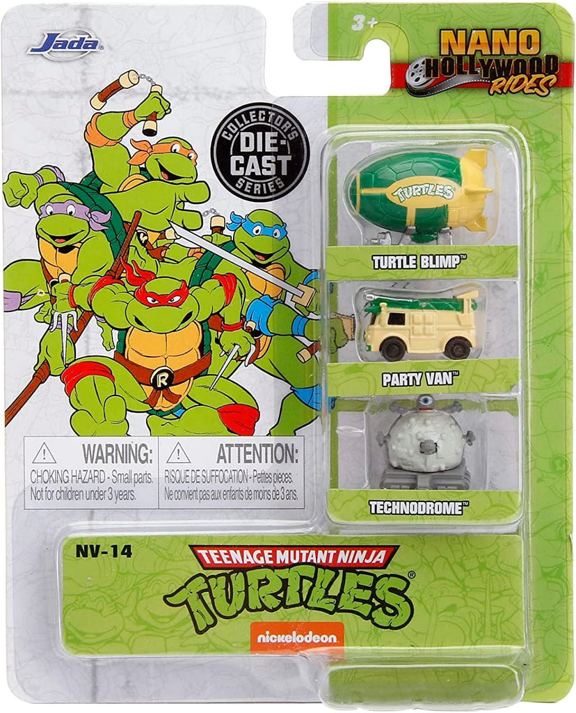 Teenage Mutant Ninja Turtles 1.65" 3-Pack Die-cast Cars, Toys for Kids and Adults