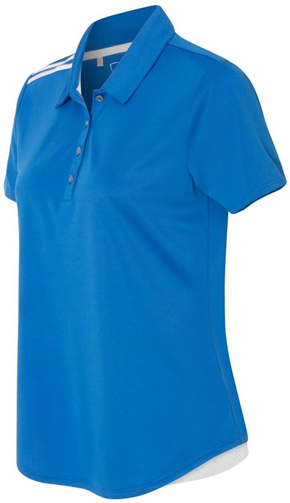adidas Golf Womens 3-Stripes Shoulder Polo (A235) -Bright Roy -M
