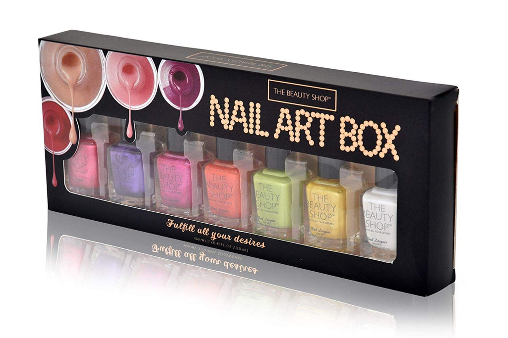 Forever Beauty Nail Polish Quality Nail Art Box Basics or Brights 7-Pack Value in Gift Packaging 13ml