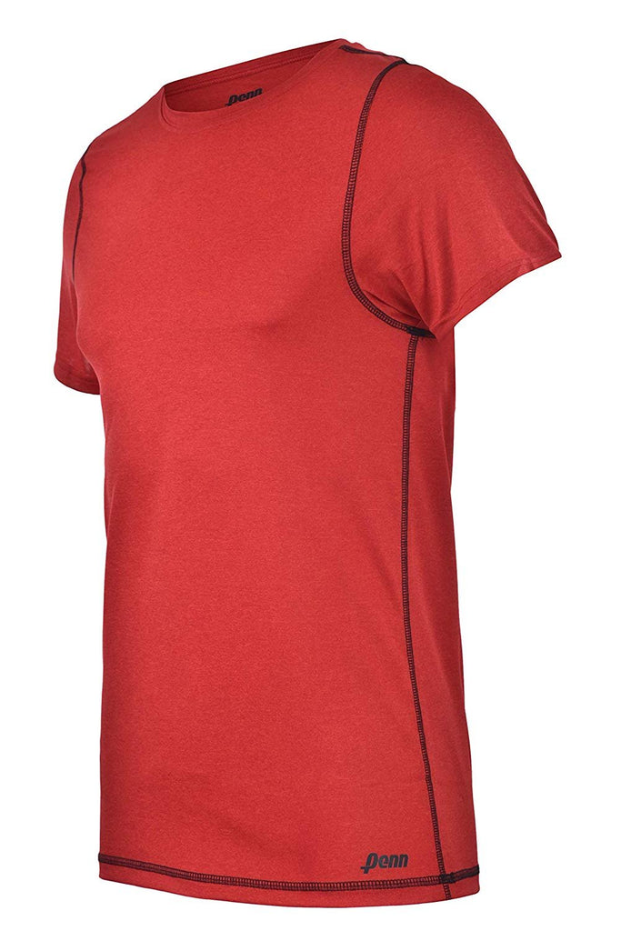 Penn Mens Performance T-Shirt Polyester/Spandex Blend Athletic Fit Tennis Shirt Gym Workout Shirt