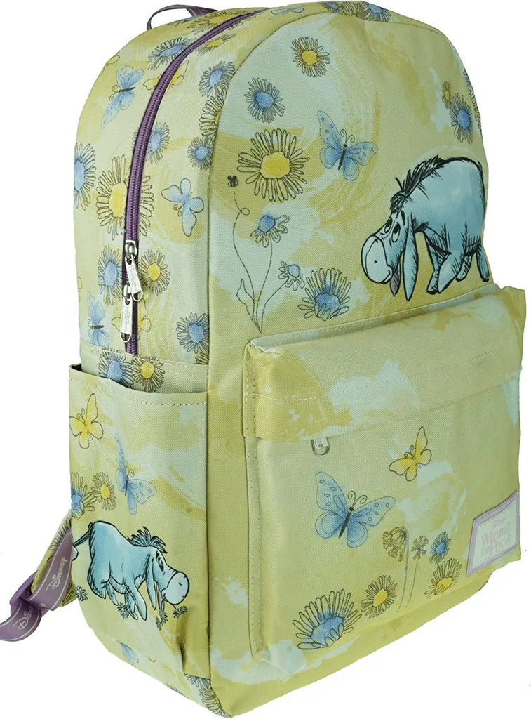 KBNL Classic Disney Winnie The Pooh Backpack with Laptop Compartment for School, Travel, and Work, Multicolor (A22208-WTP)