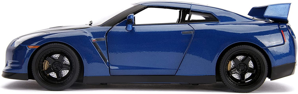 Fast & Furious 1:18 Nissan GT-R R35 & 3" Brian Figure, Toys for Kids and Adults