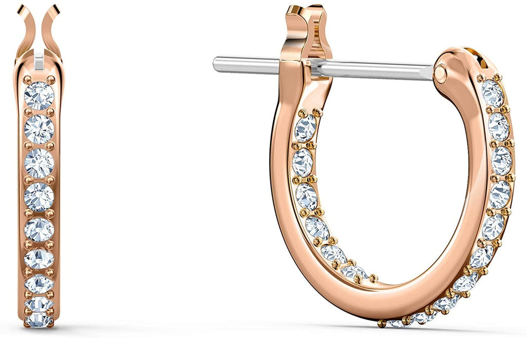 SWAROVSKI Ginger T Bar Set, White, Rose-Gold Tone Plated, One Size (5574915)